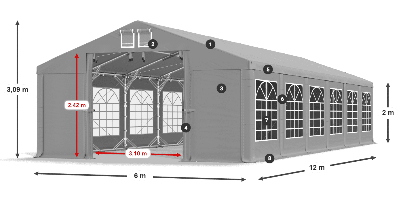 Streha: HFR 750 PVC Stene: SD 500 PVC