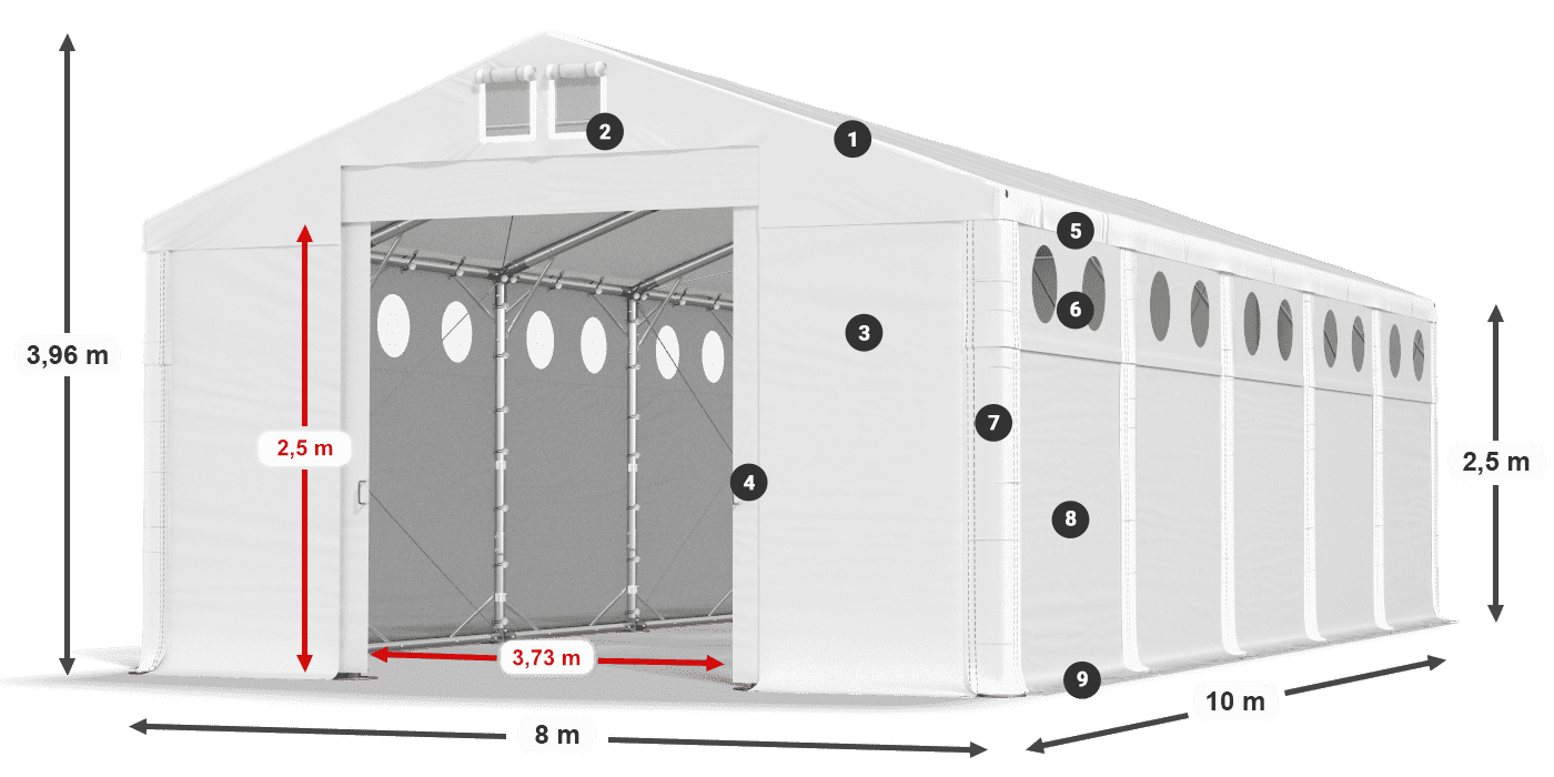 MMSO 580 PVC legenda 2,5 m