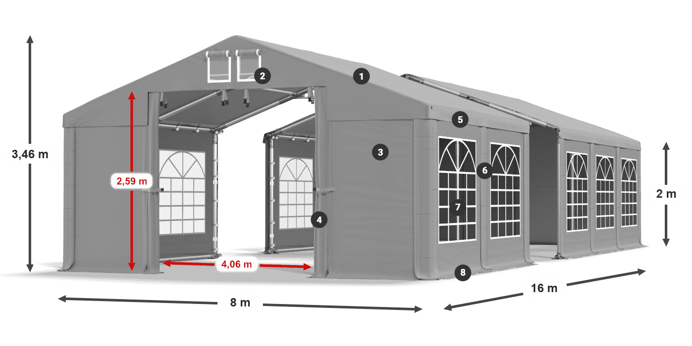 Streha: HFR 750 PVC Stene: SD 500 PVC