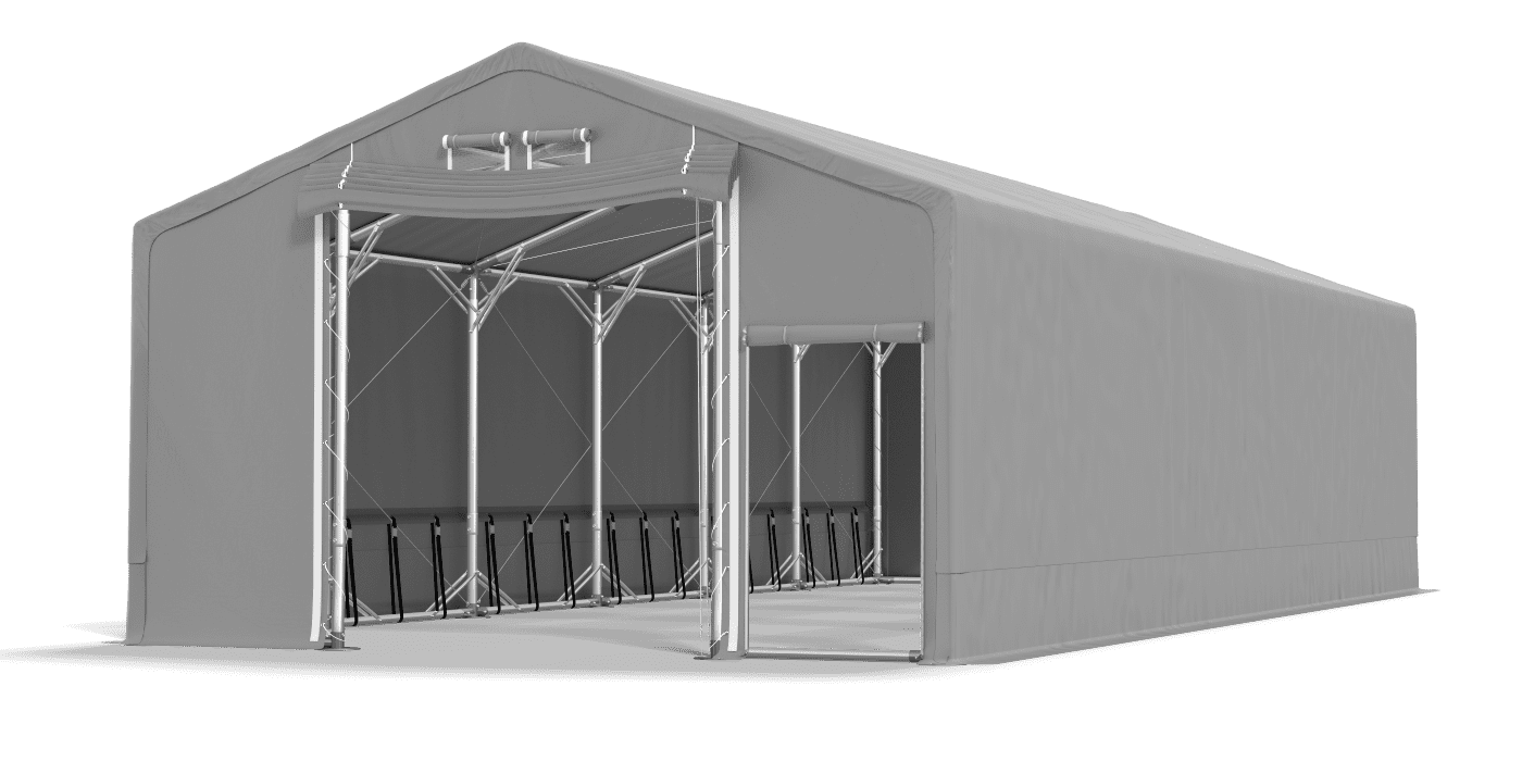 Vrata šotora odprta